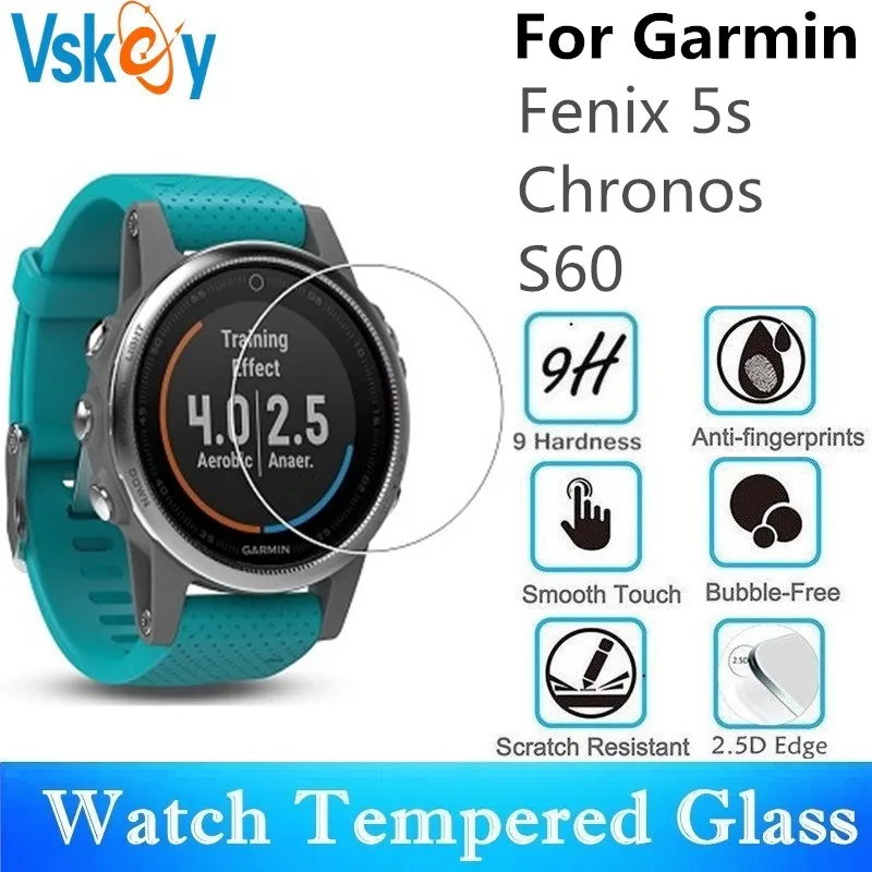 VSKEY 100 шт закаленное стекло для Garmin Fenix 5s протектор экрана Chronos S60 диаметр 35 мм спортивные Смарт-часы защитная пленка