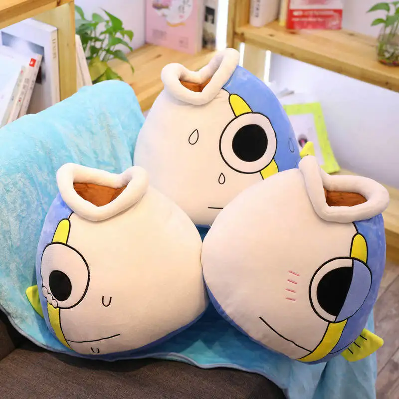 Новая игрушка мягкая Kawaii рыба с одеялами плюшевые игрушки, забавные плюшевая зверушка кукла для детей диван Милая Подушка