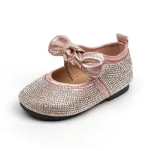 Весна осень кристалл для девушки принцесса обувь детская танцевальная обувь мягкая подошва Полный бриллианты повседневная обувь