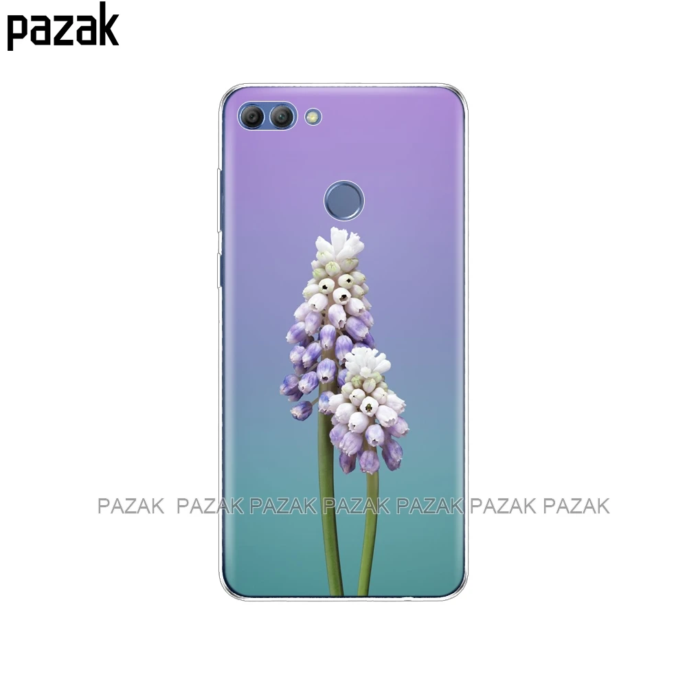 Силиконовый чехол для huawei P smart Enjoy 7 S, чехол из мягкого ТПУ на заднюю панель телефона 360, полностью защитный прозрачный чехол с принтом - Цвет: 61372