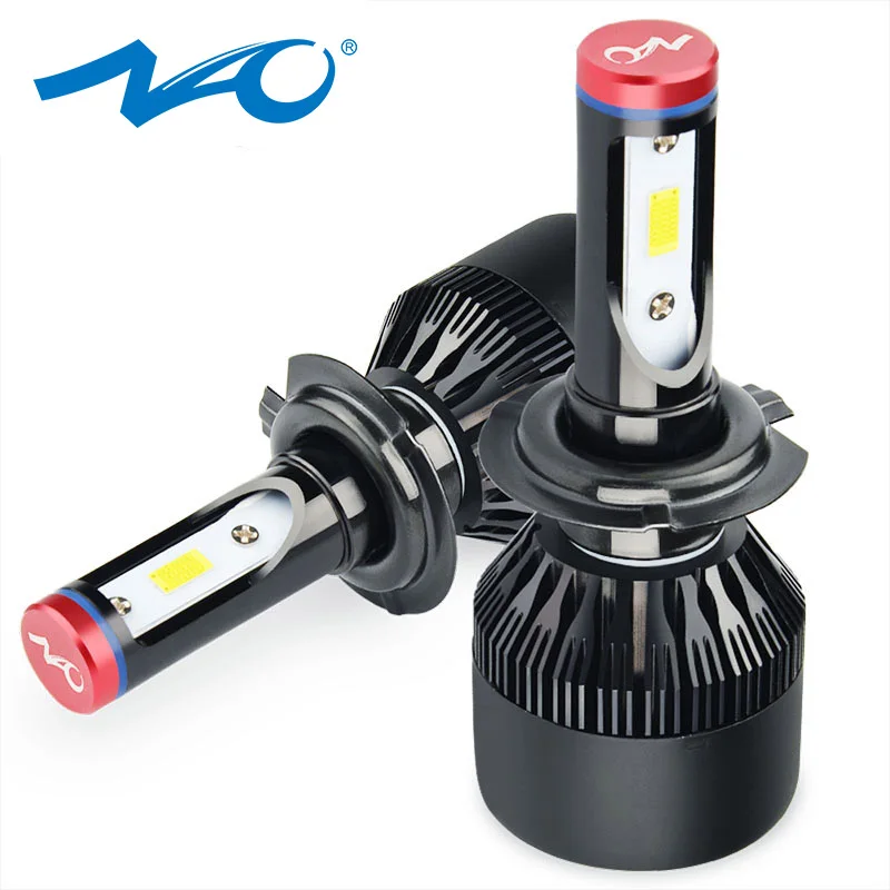 Nao H7 Led Headlights Automobiles Led H7 Lamp All In One Design Car Lights  Bulb 72w 8000lm White 6000k 12v 24v K1 - Car Headlight Bulbs(led) -  AliExpress
