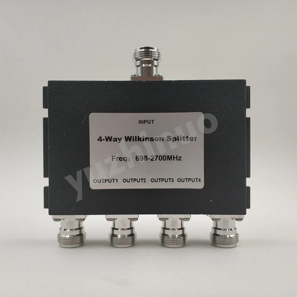 698 ~ 2700 МГц 4 полосный разветвитель N Female Power Splitter 1 разделитель для 2G 3G 4G усилитель