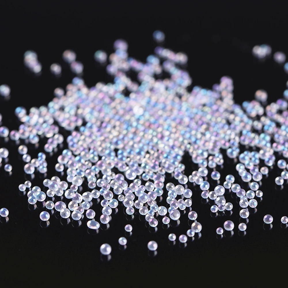 

10g/1 Packs Crystal Pixie Transparent Colorful Caviar Beads 3D Glass Bead Glitter Rhinestones Manicure DIY for Nails Art Decora