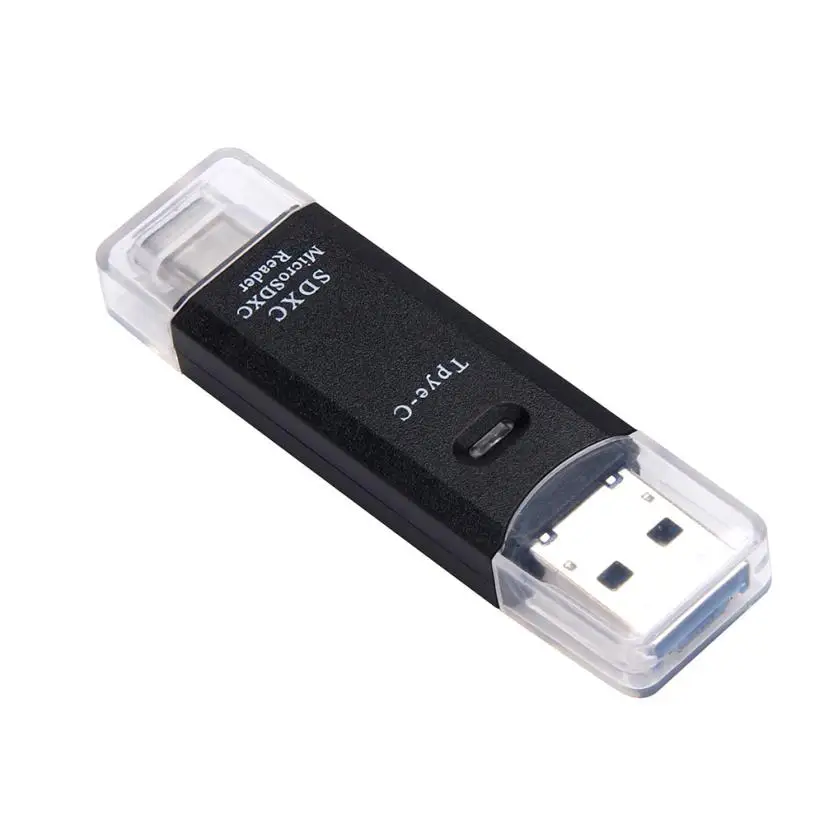

New All in One Cardreaders Type C To USB 2.0/Micro USB Adapter ,SD/Micro SD Card Reader For Smartphones/PC May01
