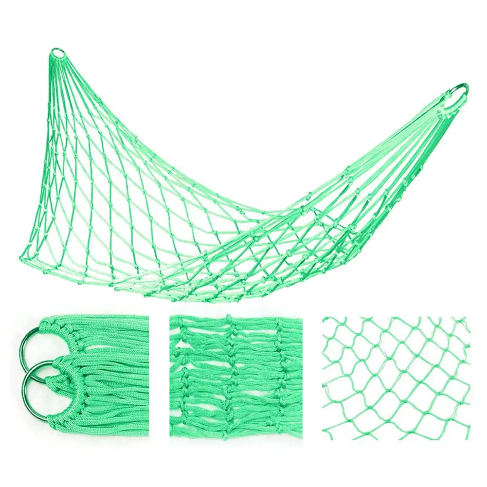 Уличный сетчатый гамак усиленный одиночный нейлоновый Веревочный Гамак качели