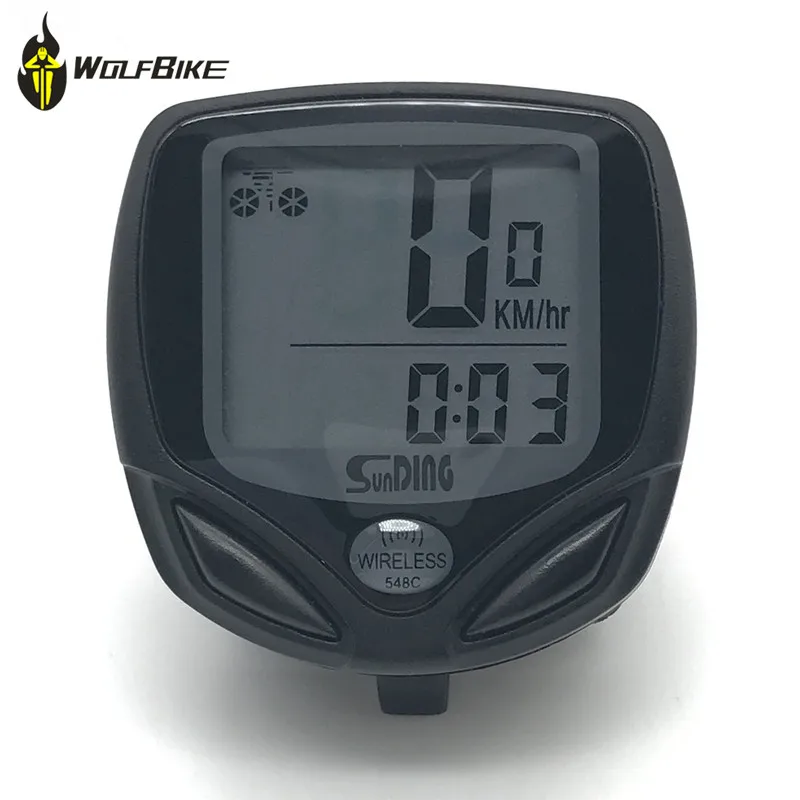 

WOLFBIKE Multification Wireless bicycle Computer Cycling mileage Speedometer with LCD display Bike Wireless Stopwatch