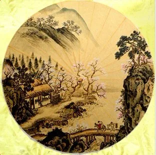 

Free shipping customized rain-proof and sunshade drama props umbrella Chinese landscape painting umbrella oiled paper umbrella