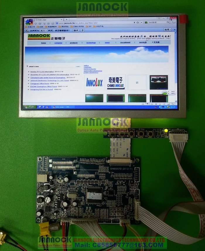

VGA+AV Lcd Controller board KYV-N2 V2 work for 8inch AT080TN42 43 800*600 lcd panel