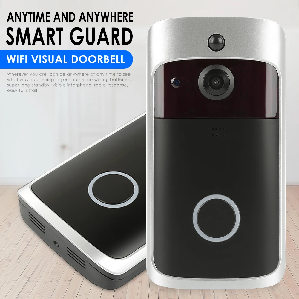 WiFi Ring Doorbell Smart Wireless Bell Camera WiFi Video Phone Intercom Home Security APP Function for Android iphone software WiFi Ring Doorbell Smart Wireless Bell Camera WiFi Video Phone Intercom Home Security APP Function for Android iphone software