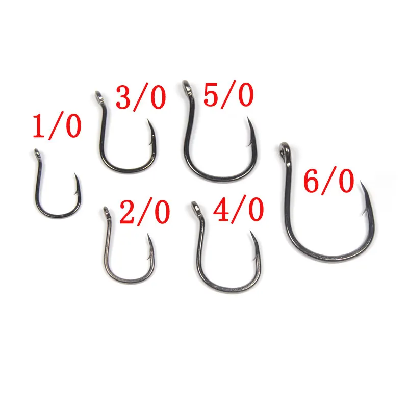 30pcs jigging hook high carbon steel barbed strong wide gap hooks hook size for bass