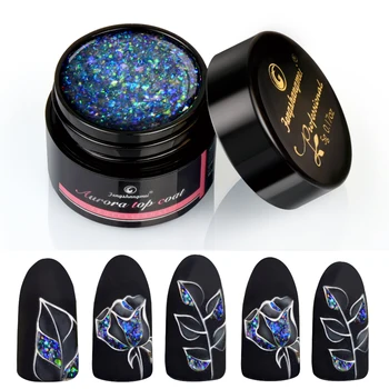 fengshangmei 5g Professional Hybrid Nail Gel Varnish New Aurora Top Coat lacquer Long-lasting Glitter Gel Polish With Sparkles