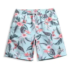 Для мужчин Пляж пляжные шорты Лето 2018 Стиль быстросохнущие на открытом воздухе дышащий Boardshorter бермуды Hombre Masculinos Цветочный принт