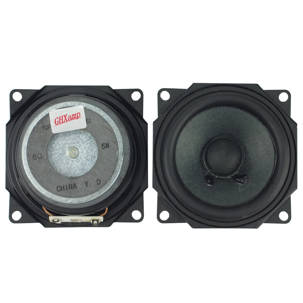 2.5 Inch full range speaker unit speakers DIY Portable soundbox desktop frequency 6ohm 5w Rubber edge 62mm 2pcs, bluetooth speaker,portable speaker,audio speakers,bookshelf speakers