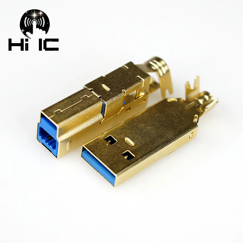 Gold plated USB A USB B Connector Jack Tail Sockect Connector Port Sockect For HiFi Audio Equipment Lysee Plug & Connectors Color: USB A with shell Gold plated USB A USB B Connector Jack Tail Sockect Connector Port Sockect For HiFi Audio Equipment Lysee Plug & Connectors Color: USB A with shell