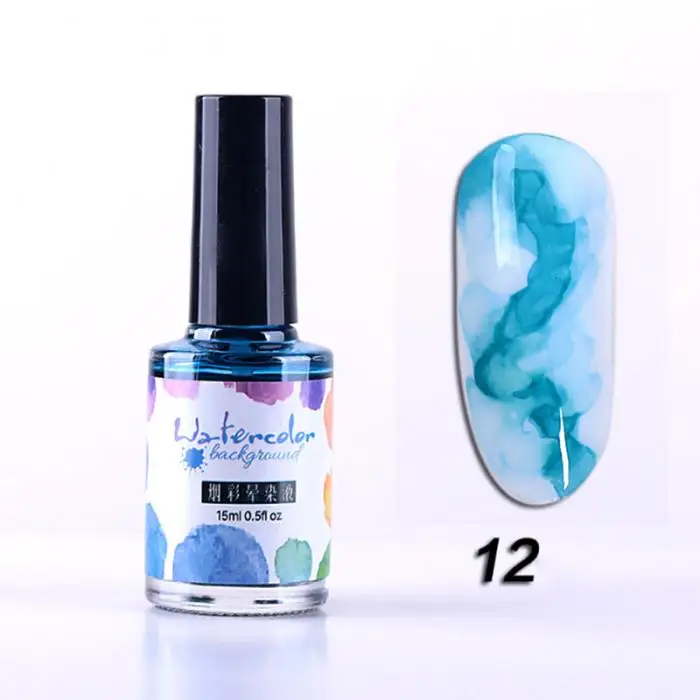 1 шт DIY акварельные чернила лак для ногтей гель с рисунком цветения дымчатый лак для маникюра NShopping