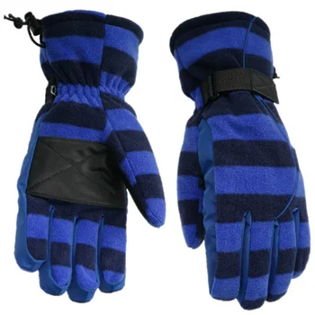 

Multi Stripe Fleece Skiing Gloves Men Winter Gloves Waterproof Hand Warmer Work Out Driving Gloves for Men
