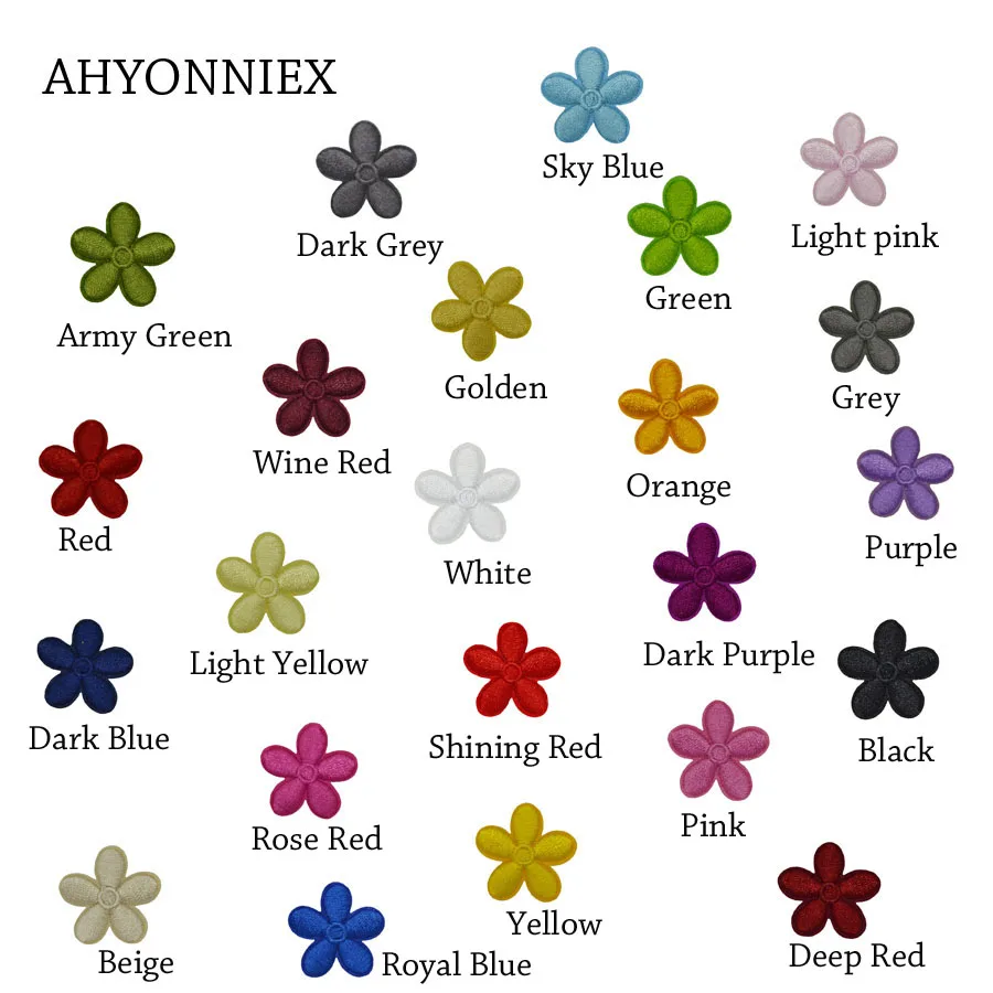 AHYONNIEX, 5 шт., дешевая вышитая Цветочная пачка, нашивка для одежды, наклейки для детской одежды, джинсы, аксессуары для творчества
