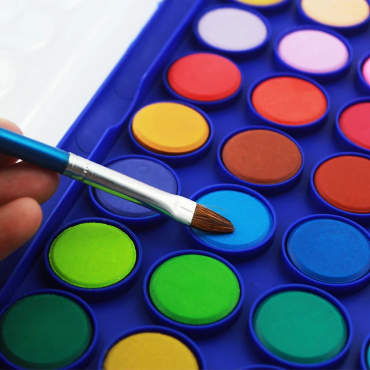 36 colors Solid gouache paint set with water color powder set art supplies in case for kids painting utensils