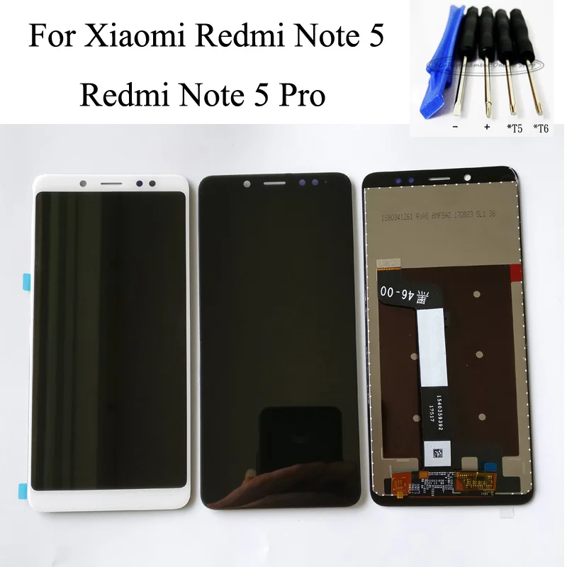 

5.99 inch Full LCD Display + Touch Screen Digitizer Assembly Replacement + Tools For Xiaomi Redmi Note 5 / Note 5 Pro MEG7S