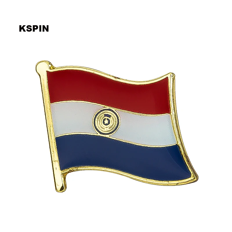 

Paraguay flag badge pin lapel pin 100pcs a lot Brooch Icons KS-0026