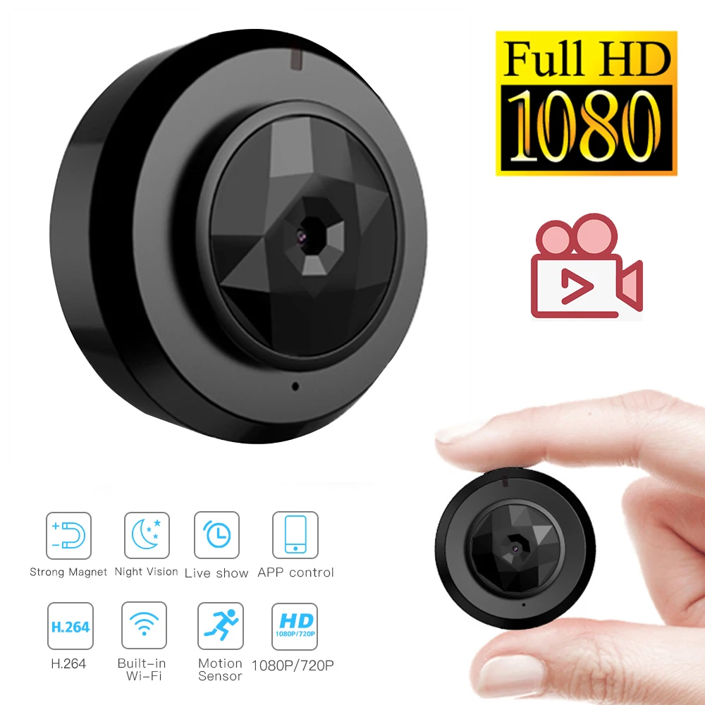 Домашняя безопасность мини wifi 1080P ip-камера Беспроводная интеллектуальная сеть камера наблюдения камера ночного видения камера с детектором движения