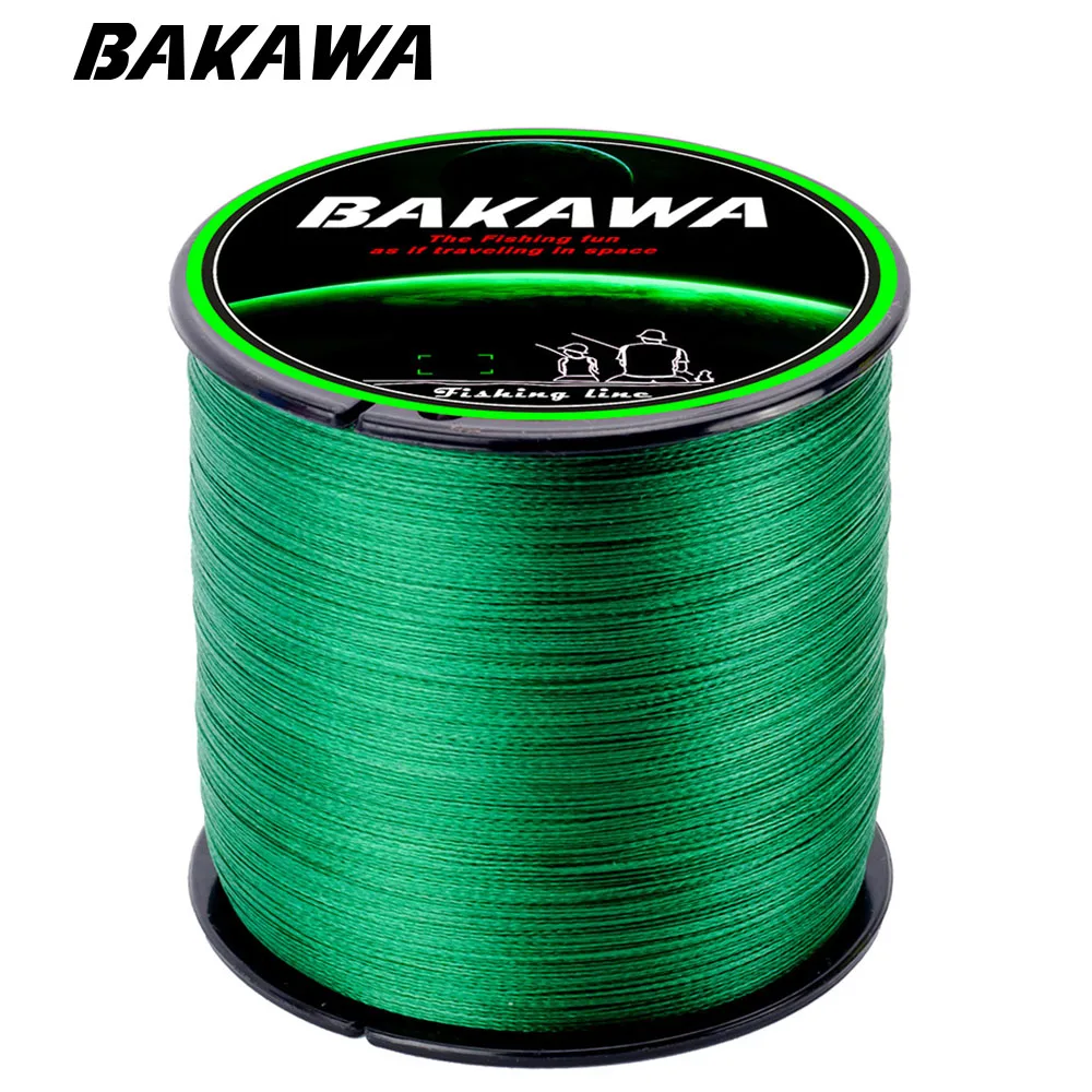 

BAKAWA 500M FISHING Super Strong Multifilament PE braided fishing line 4 strands braided wires Cord Carp For Freshwater