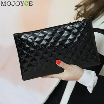 

New Plaid PU Leather Mini Handbag Women Ladies Clutches Small Phone Bags Wristlet Coin Purse And Handbag Carteira Feminina