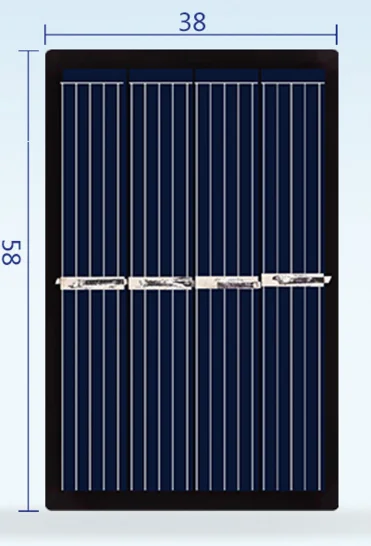 Мини поли солнечная панель 2 V 130MA для мини зарядка солнечных батарей и генерирующая электричество 58*38 мм