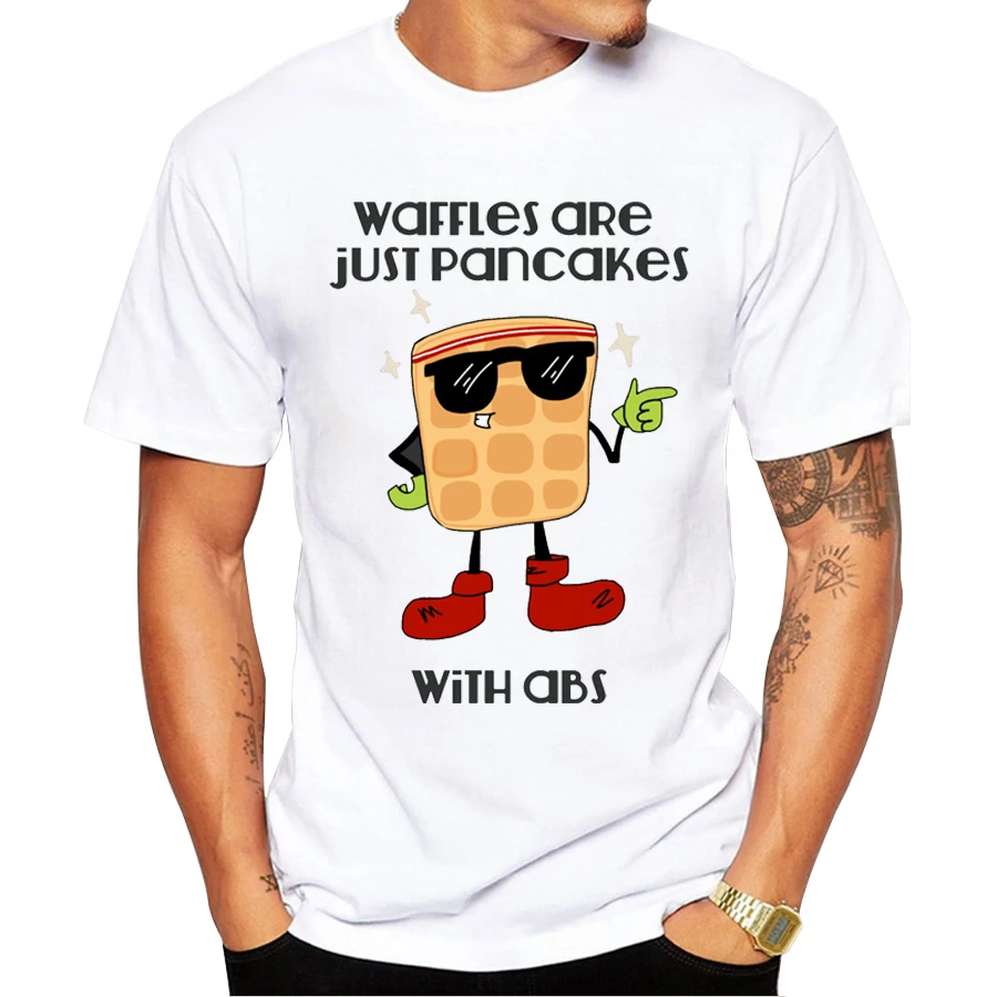 2018 Men Customized T shirt Fashion Waffles with abs Design Short