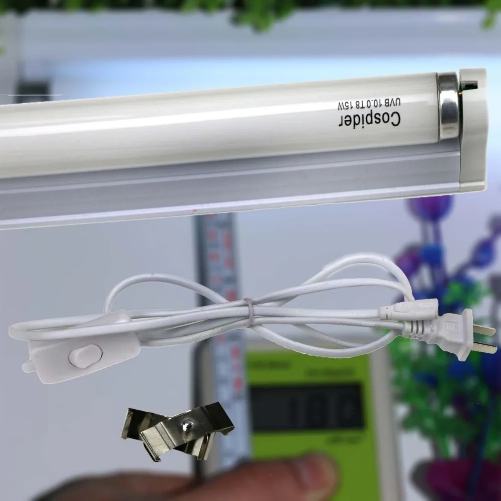 Reptile Vivarium Fluorescent Tube Light Lamp Bulb T8 15w 18inch UV UVA