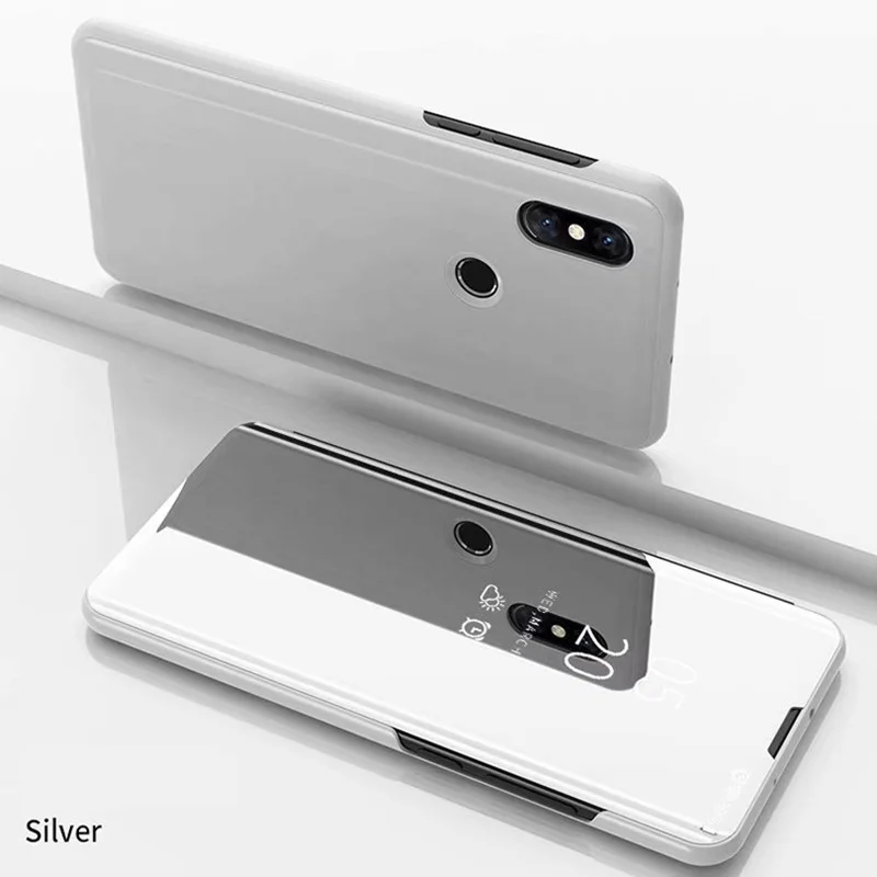Чехол для Xiaomi mi mix 3 умный флип-чехол с окошком зеркальный чехол-подставка Жесткий