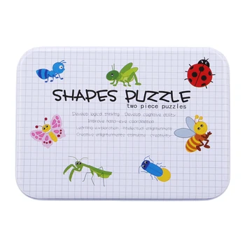 

Baby Toys Iron Box Infant Early Head Start Training Puzzle Cognitive Card Vehicle/Fruit/Animal Set Pair Puzzle Educational Gift