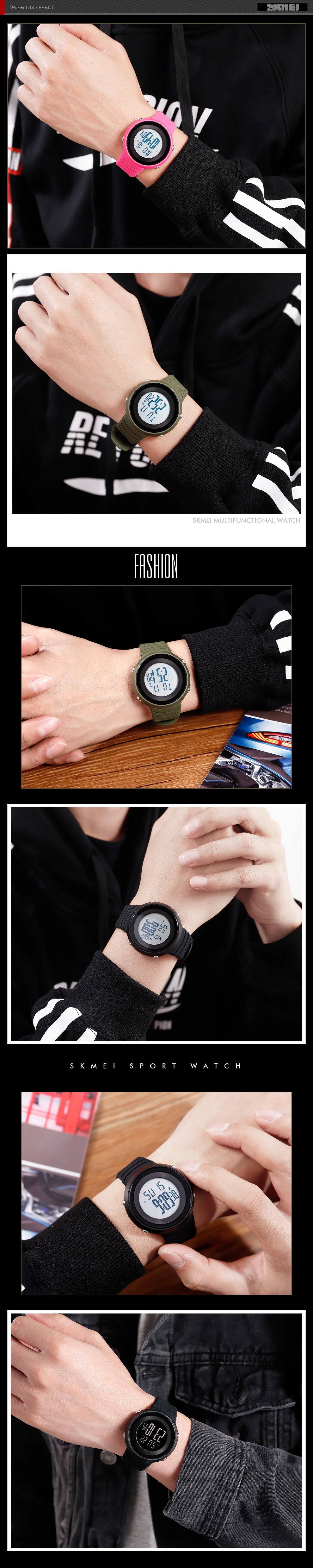 Женские цифровые часы Роскошные светящиеся наручные часы для мужчин модный спортивный хронограф с секундомером мужские часы лучший бренд SKMEI часы