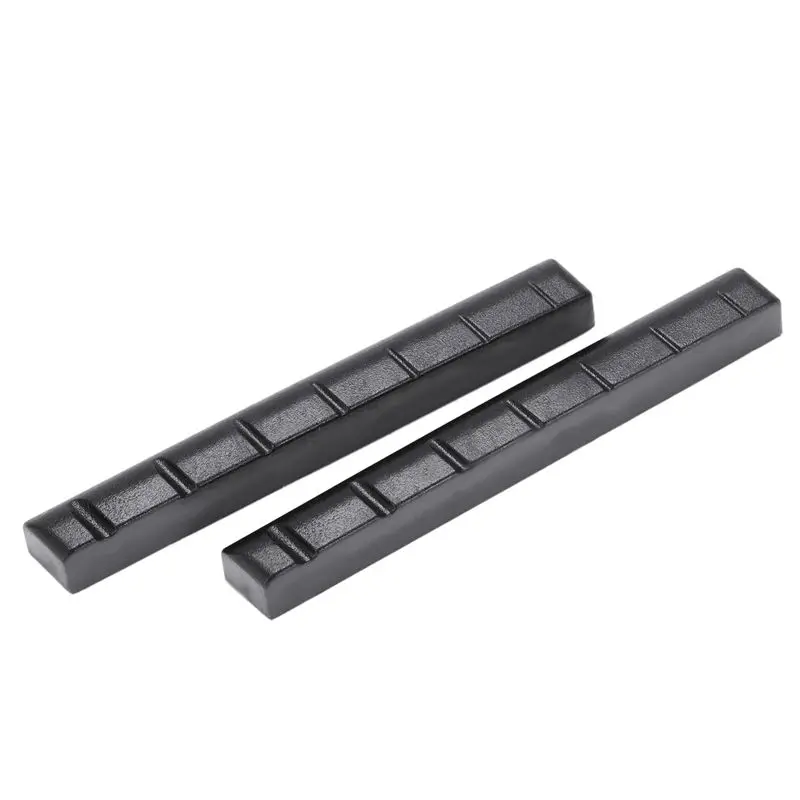 

ABLD-2 Pcs Black Plastic 7 String Slotted Nuts for 7 String Electric Guitar