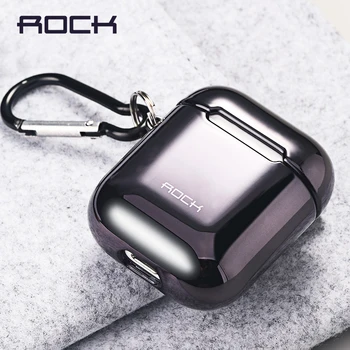 

ROCK Electroplated Protective Case for Airpods Hard Shell Earphone Shell for Apple Airpods 1 2 Electroplating Protect Cover