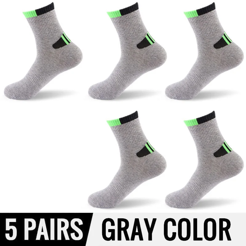 Высокое качество, профессиональные мужские носки, удобные, эластичные, дышащие, для горного треккинга, для велосипеда, хлопковые носки для мужчин, для мальчиков - Цвет: Grey