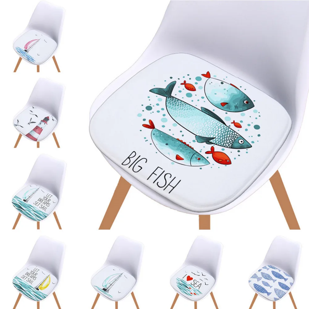 

Practical Printed Cotton Seat Pad Comfortable Cushion Outdoor Dining Room Garden Kitchen Chair Cushion Home decor