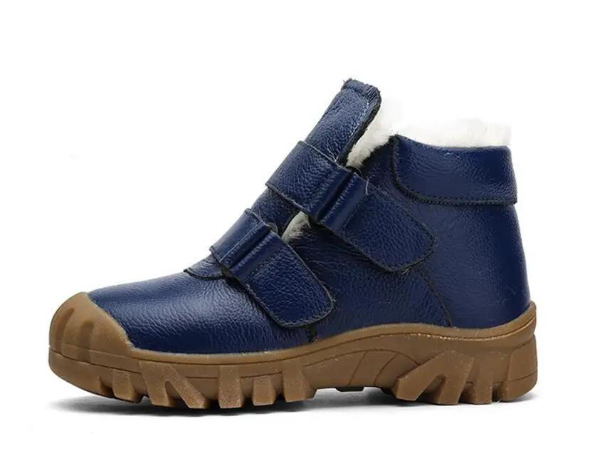 kids genuine leather snow boots-25