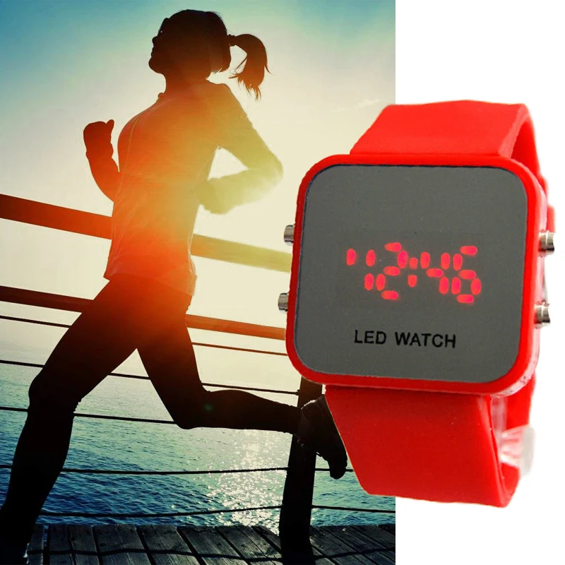 

2018 Hot Sales Sport Waterproof Digital Watches Men Women Square Fitness Electronic Watch Silicone Ladies Man Running LED Clock