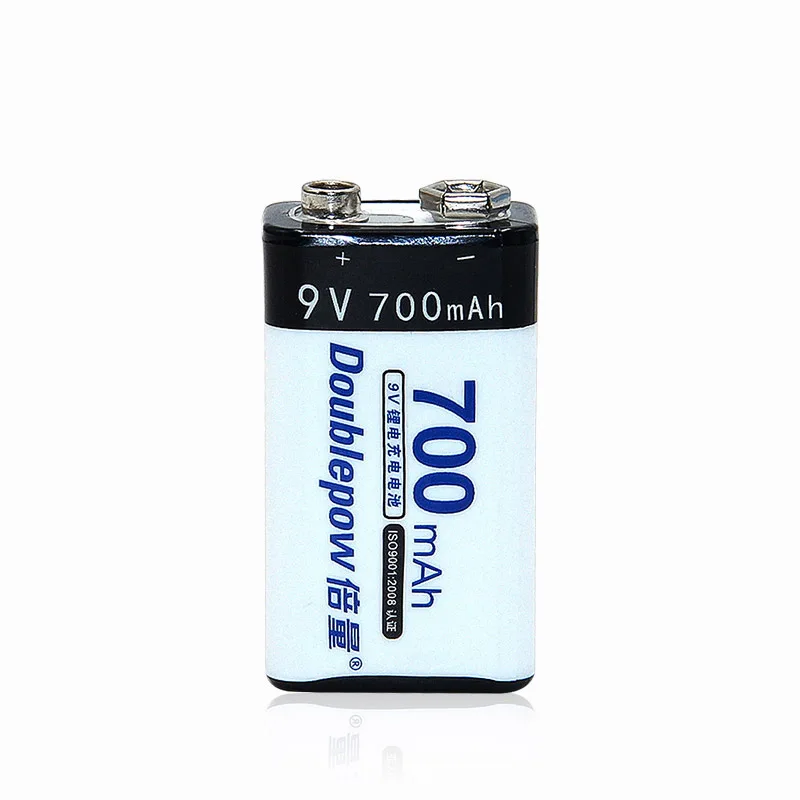 

2pcs/Lot Doublepow DP-9V700mAh Li-ion rechargeable batteries in Actual High Capacity of 700mAh Battery Cell,FREE SHIPPING