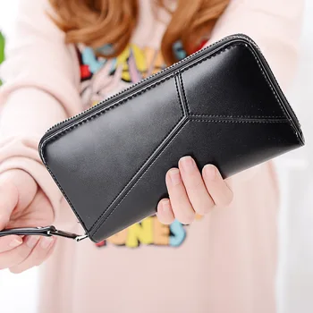 

052218 new hot women long design zipper wallet female day clutch purse bag