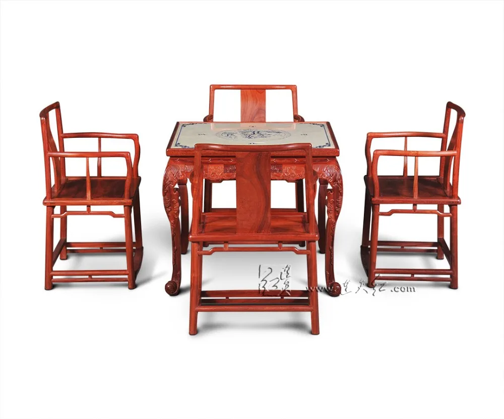 Гостиная отдых и мебель для отдыха набор стол-маджонг и Южное кресло в стиле "Мандарин" 5 шт. наборы двойного назначения Китай палисандр