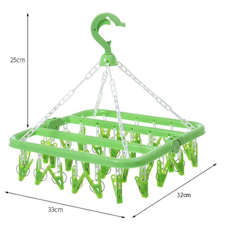 Многофункциональная сушилка, держатель для носков, 32 зажима, портативная вешалка для носков, вешалка для одежды, вешалка для одежды, вешалка для хранения одежды