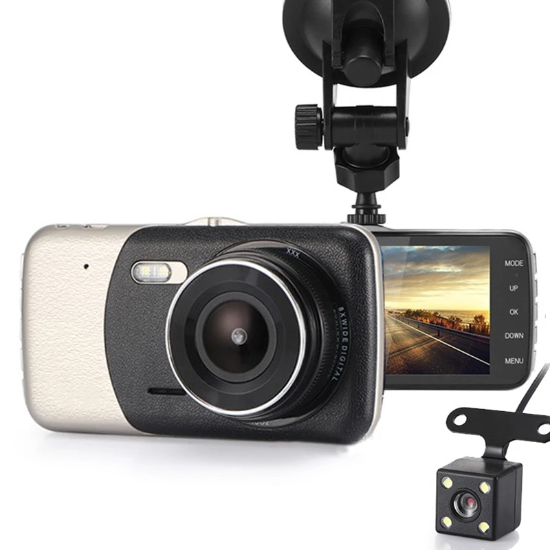 

4" LCD HD Car DVR Camera IR Night Vision Video G-sensor Tachograph Camcorder Recorder with Water-proof Car Mini Rear View Camera
