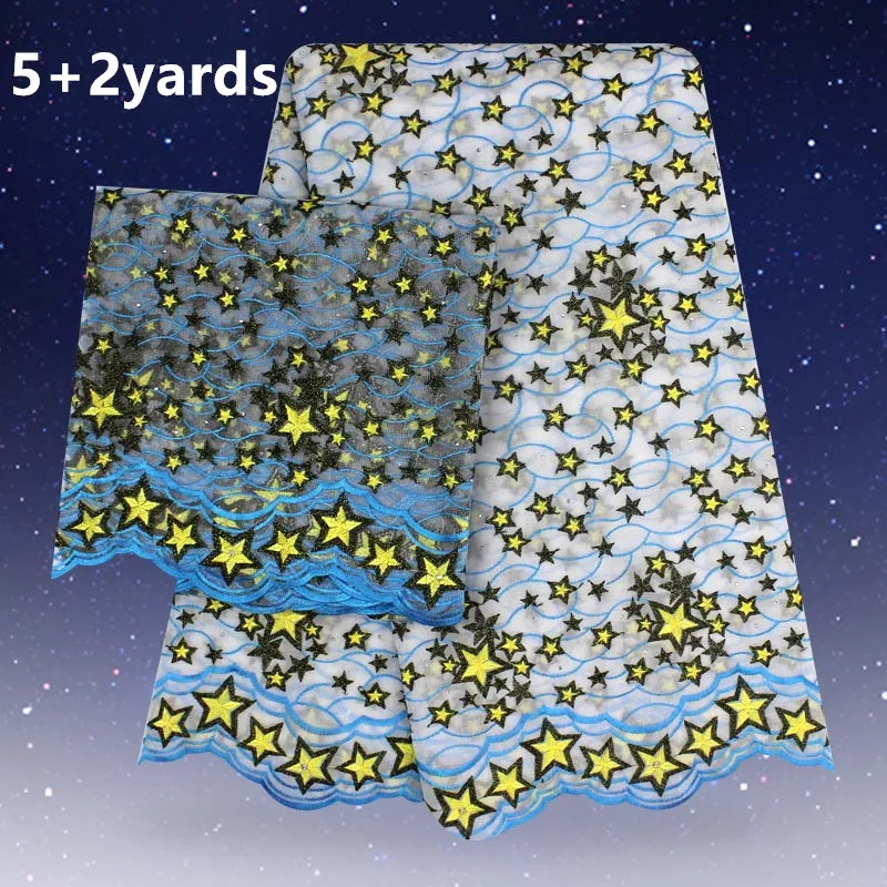 

stars design African Dry Lace Fabrics High Quality For Women Cotton Dry Lace Fabric Swiss Voile In Switzerland f1fhj297