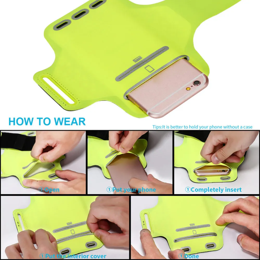 5.7 inches Unisex Arm Bag Pack Armband Package Outdoor Running Cycling Fitness Sports Waterproof Phone Bag Mobile Phone Armband