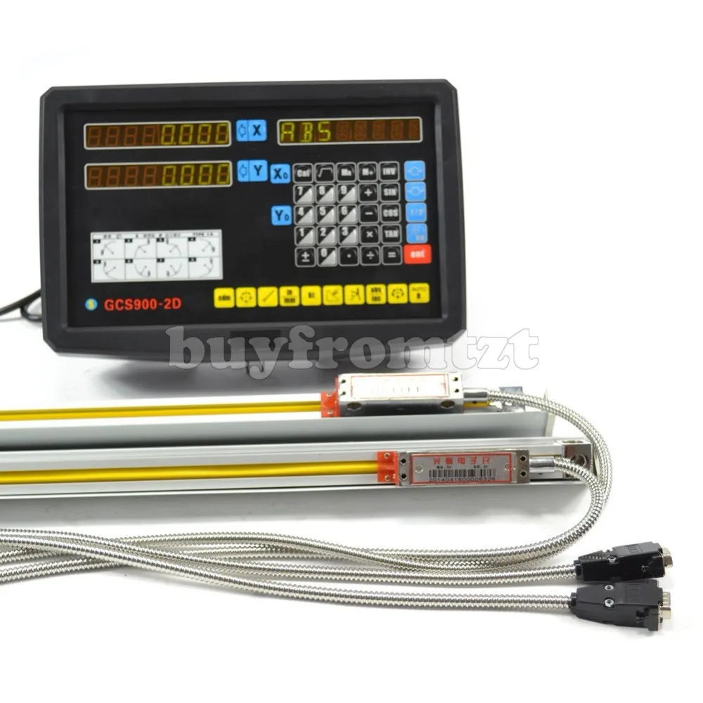 

2 Axis DRO Kit Mill Lathe Machine Digital READOUT with Linear Scales Encoder