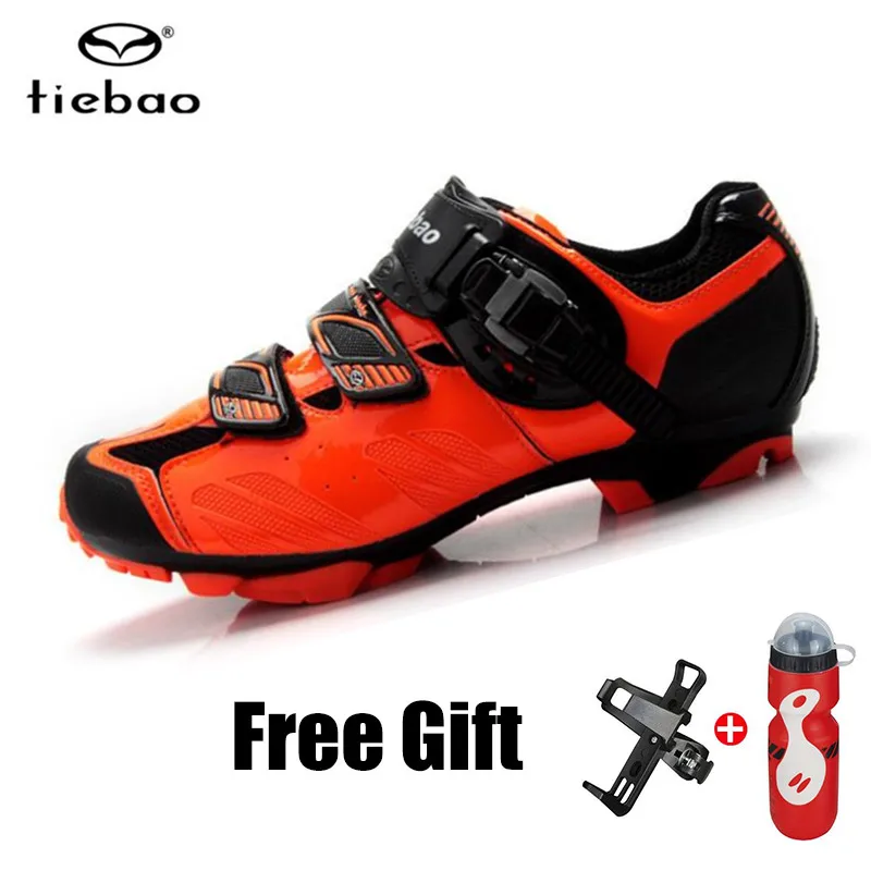 

Tiebao cycling shoes add Bicycle water Bottle with Holder mountain bike sneakers self-locking athletic breathable Riding Shoes