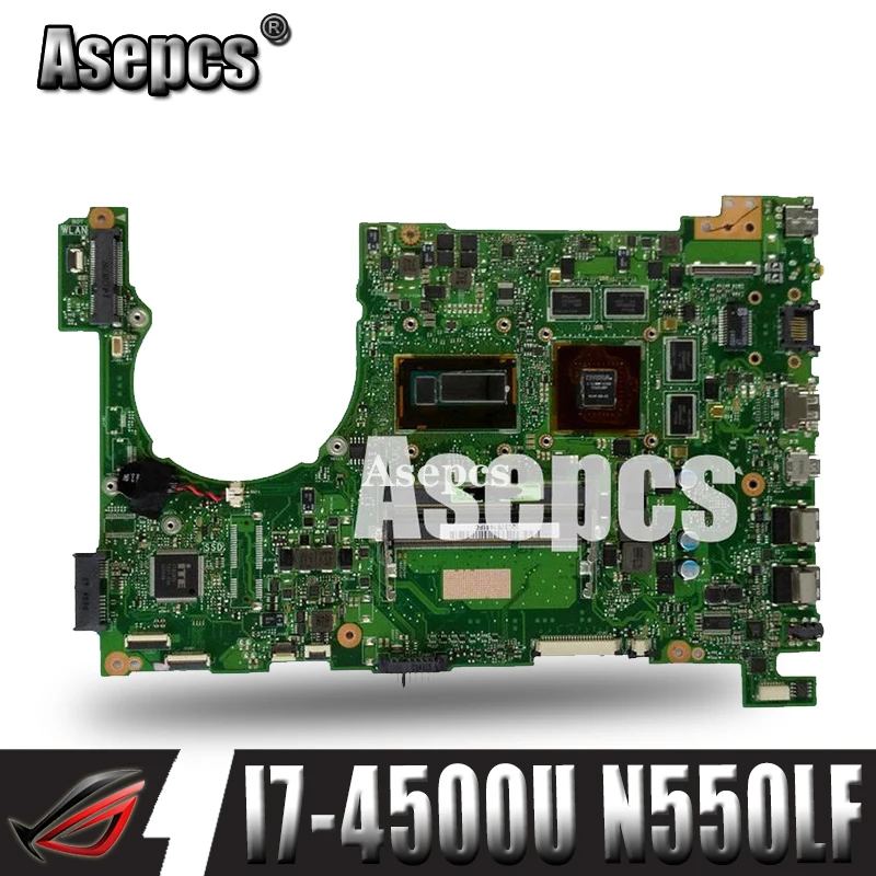 Материнская плата для ноутбука Asepcs для ASUS Q550LF N550LF PC PN 60NB0230-MBB000 N550LF основная плата cpu i7-4500U cpu DDR3 полностью протестирована