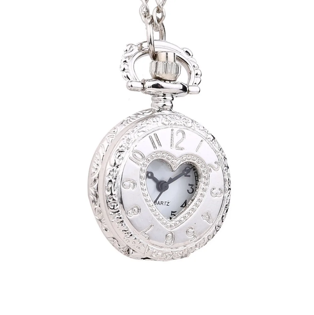 

Fashion Women Pocket Watches Retro Personality Retro New Love Hollow Digital Quartz Pocket Watch Nurses Watches Ladies Clock /C